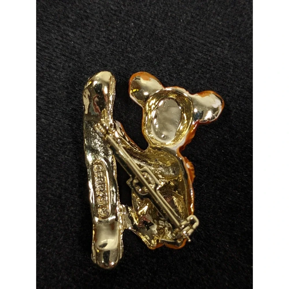 Vintage Gerry's Brown Koala‎ Bear Gold Tone Figural Brooch Pin